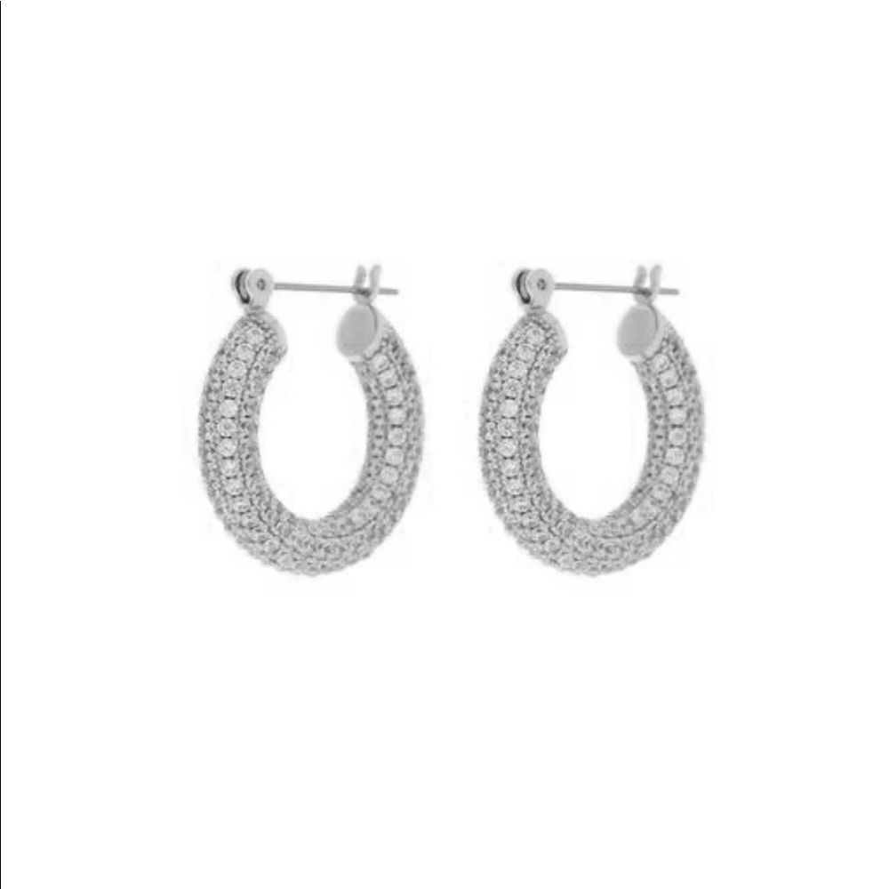 SOLD! LUV AJ Pave Baby Amalfi Hoops